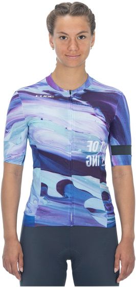 Cube Blackline Art Womens Short Sleeve Jersey