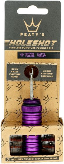 Peaty's Holeshot Tubeless Puncture Plugger Kit – Violet