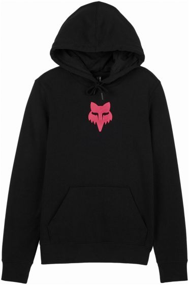 Fox Head Womens Pullover Hoodie – Black / Pink