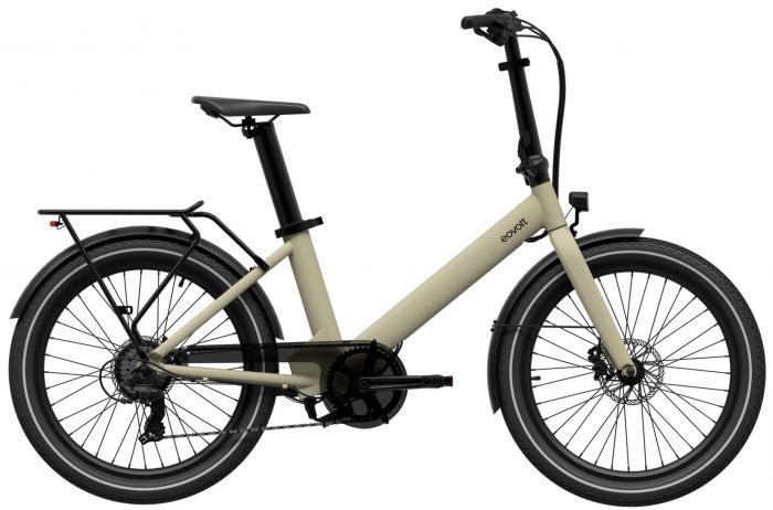 Eovolt Evening 24-Inch Origins Step Through 2024 Electric Semi Folding Bike – Desert Sand