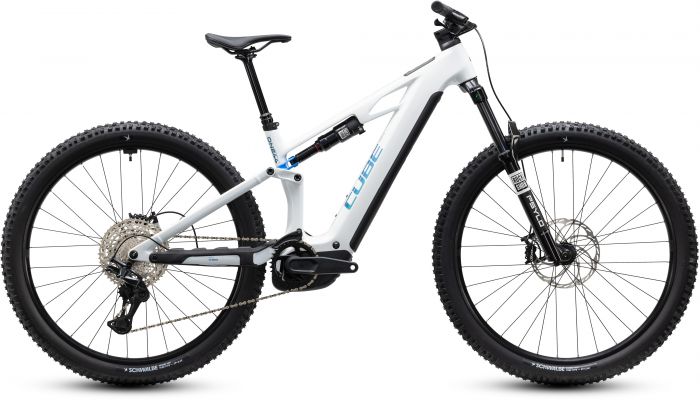 Cube Stereo Hybrid ONE44 HPC Pro 800 2027 Electric Bike – Metallic White / Blue