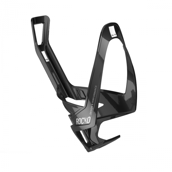 Elite Rocko Carbon Bottle Cage – Gloss Black/White