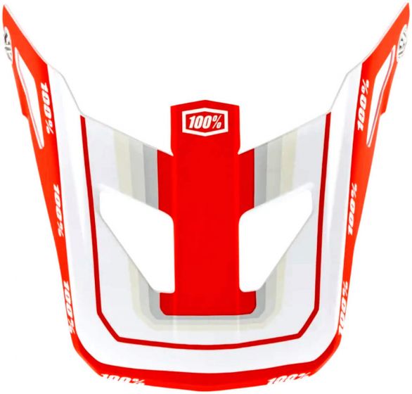 100% Status Replacement Visor – Topenga Red / White