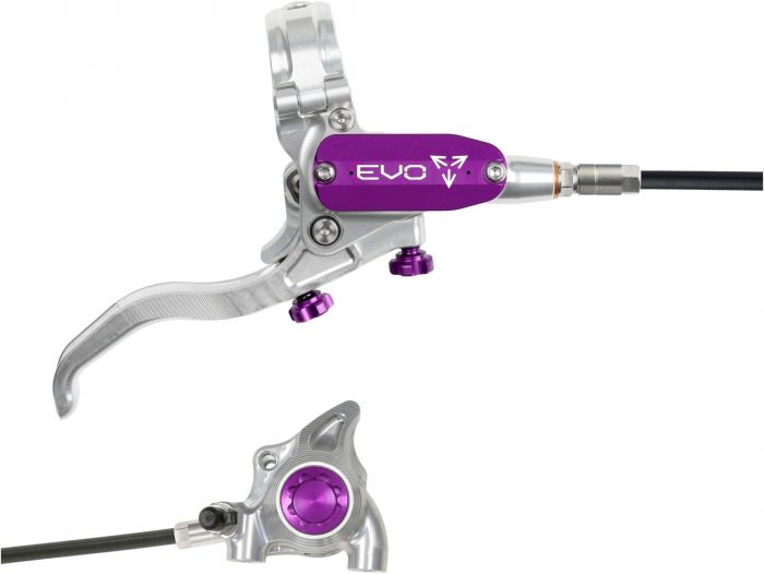 Hope EVO X2 Disc Brake Set – Silver / Purple