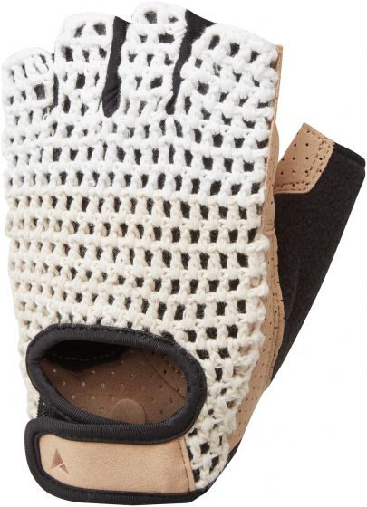 Altura Crochet Short Finger Gloves – Cream / Tan
