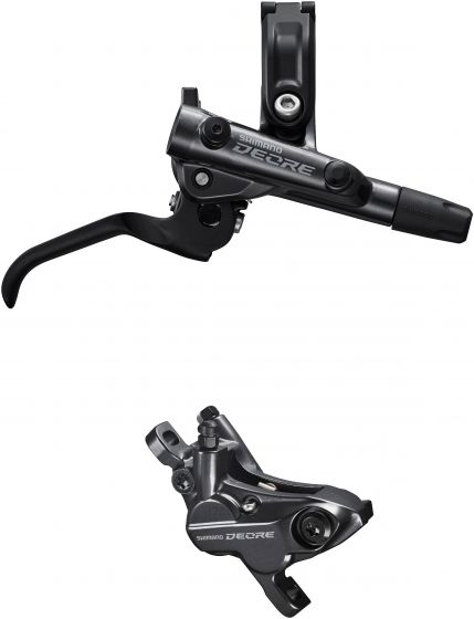 Shimano Deore BR-M6120 / BL-M6100 Brake Lever And Post Mount Caliper Set-Front-Right Hand - Nearly New