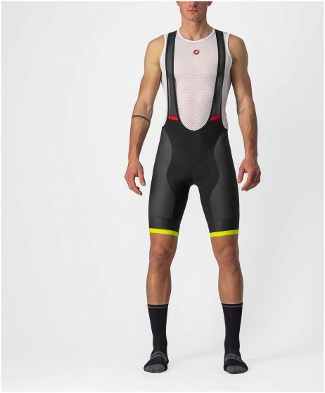 Castelli Competizione Kit Bib Shorts – Black / Electric Lime
