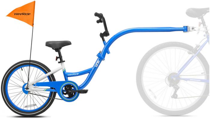 WeeRide Kazam Link Kids Tagalong Trailer Bike – Blue