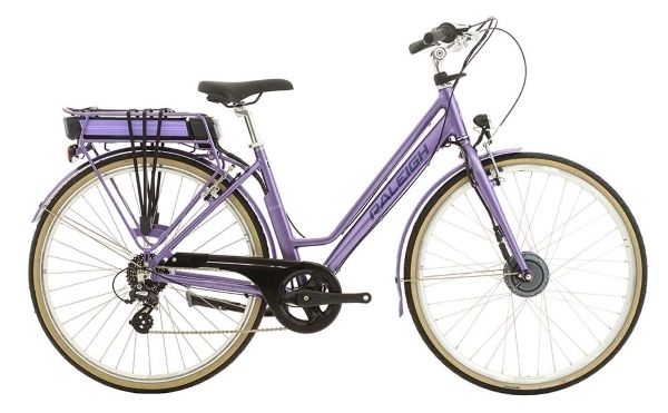 Raleigh Pioneer Low Step Electric Bike - Lilac Frame 46cm Wheel 700c - Nearly New