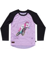 Kids Ride Shotgun Unicorn Windproof Kids Long Sleeve Jersey