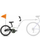WeeRide Kazam Link Kids Tagalong Trailer Bike-White - Nearly New