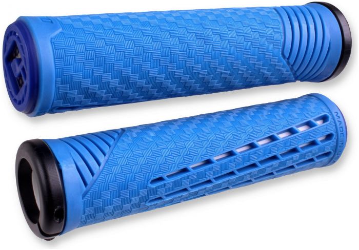 ODI CF Lock On Grips – Blue / White