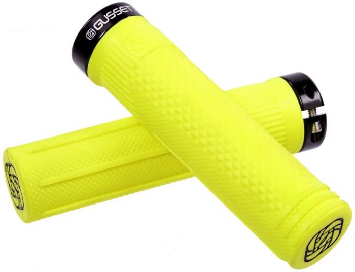 Gusset S2 Lock-On Grips – Fluro Yellow