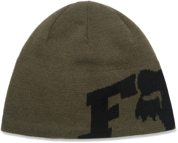 Fox Head X Jacquard Beanie – Olive Green