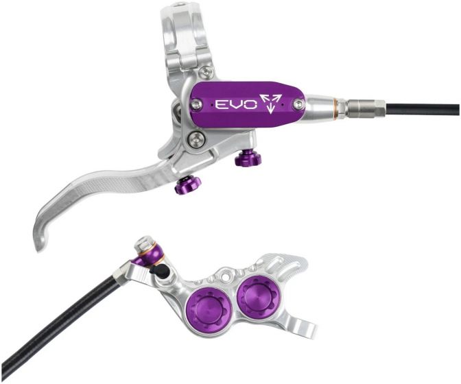 Hope EVO GR4 Disc Brake Set – Silver / Purple