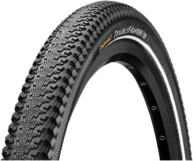 Continental Double Fighter III 16-Inch Clincher Tyre – Black / Black Reflex