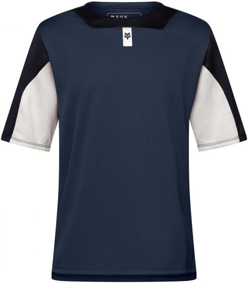 Fox Youth Defend Short Sleeve Jersey – Dark Blue