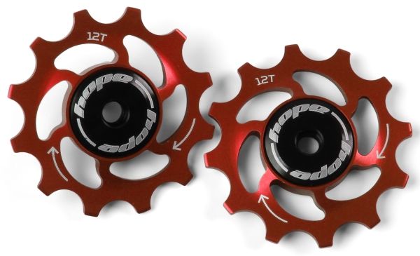 Hope 12-Tooth Jockey Wheels – Red