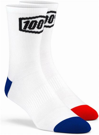 100% Terrain Socks – White