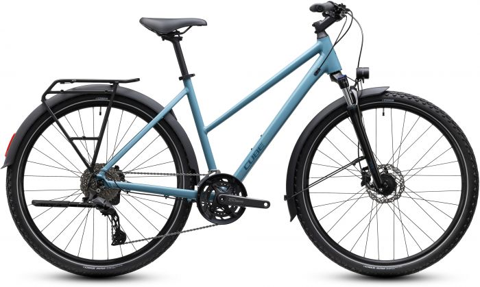 Cube Nature Pro FE Trapeze 2027 Bike – Surfblue / Blue