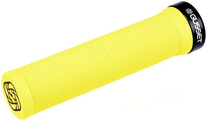 Gusset Single File Lock-On Grips – Fluro Yellow