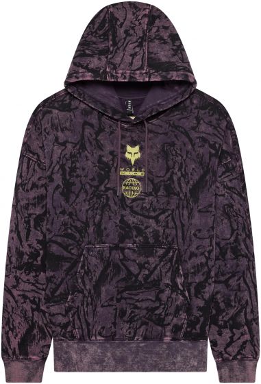 Fox Image Print Fleece Pullover Hoodie