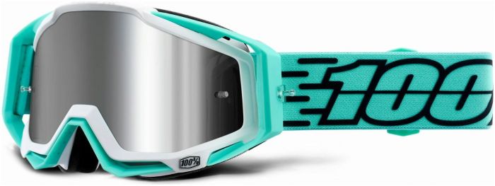 100% Racecraft + Injected Silver Mirror Lens Goggles