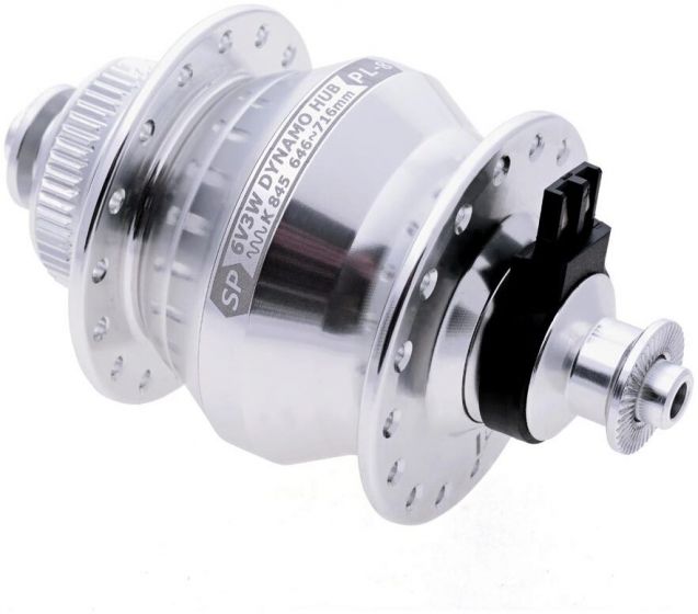 SP PL-8 Dynamo Disc Front Hub – Silver