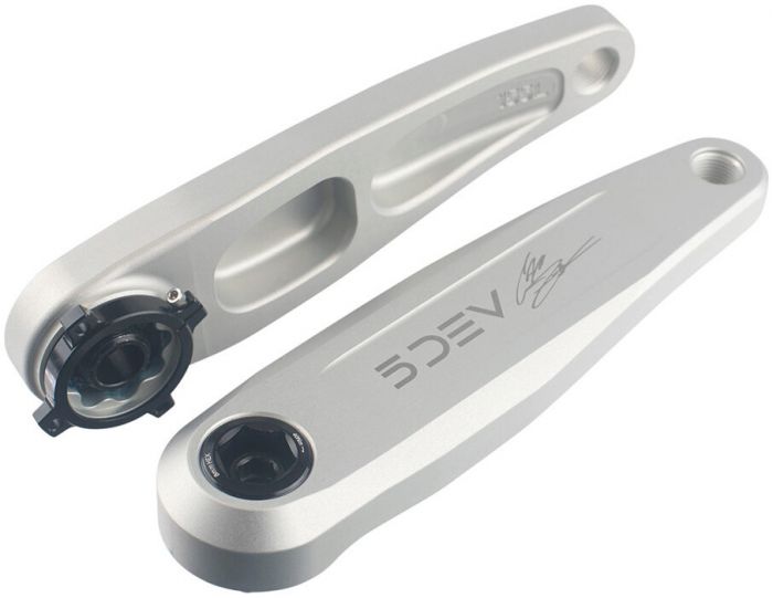 5DEV Zink Freeride Crank Arm Set – Raw Silver