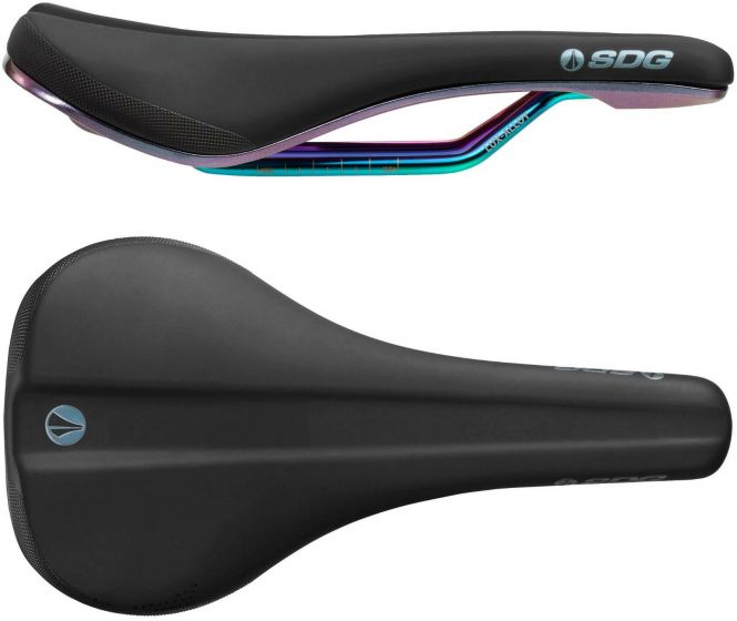 SDG Bel Air 3.0 Lux-Alloy Saddle – Black / Oil Slick