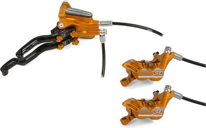 Hope Tech 3 V4 Duo Disc Brake Set – Orange