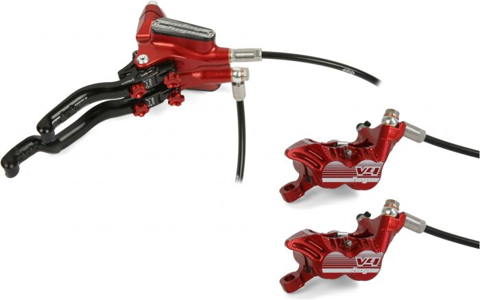 Hope Tech 3 V4 Duo Disc Brake Set – Red