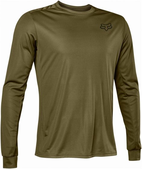 Fox Ranger Font Long Sleeve Jersey – Olive Green