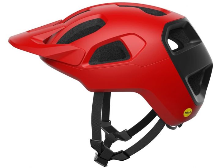 POC Cularis Helmet – Matt Prismane Red / Matt Uranium Black