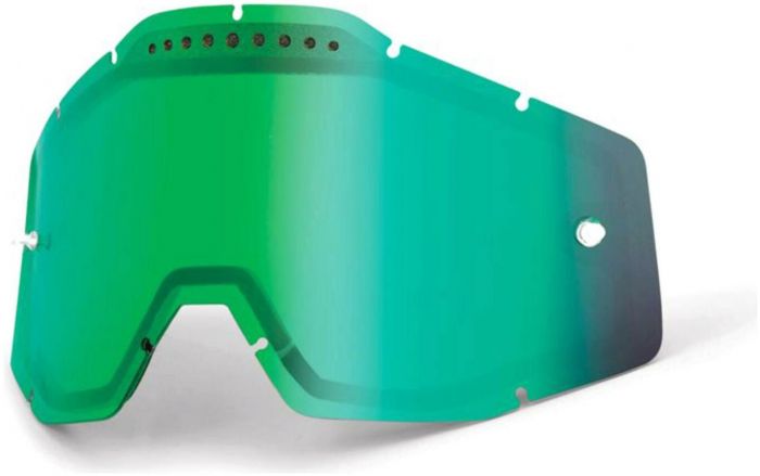 100% Accuri / Racecraft Strata Vented Dual Pane Lens – Green Mirror