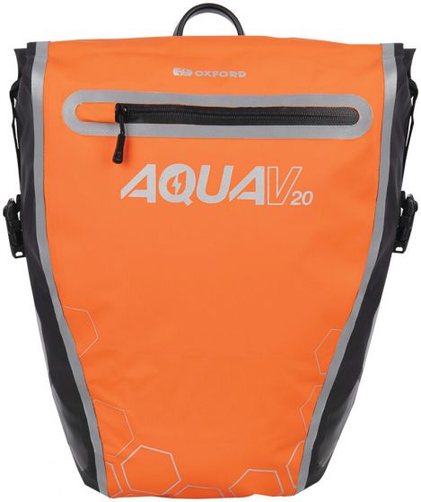 Oxford Aqua V20 Single QR Pannier Bag – Orange