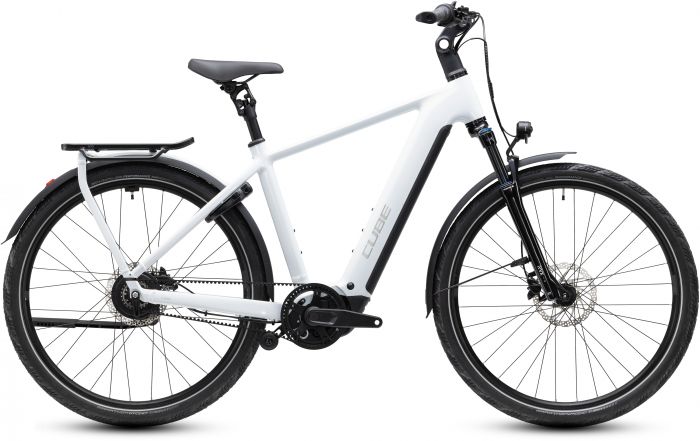 Cube Kathmandu Hybrid Deluxe Pro 800 Crossbar 2027 Electric Bike – Metallicwhite / Chrome