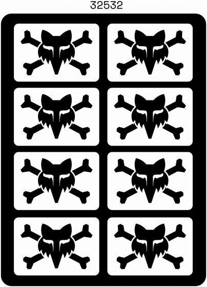 Fox Victory Logo Sticker Pack – White