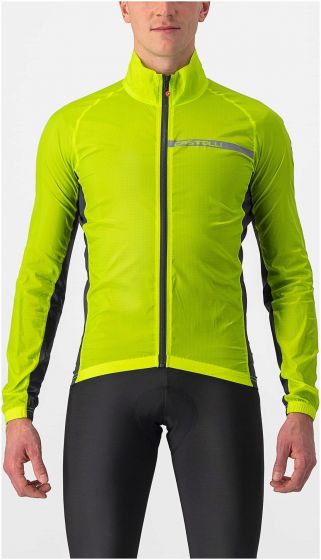 Castelli Squadra Stretch Jacket – Electric Lime / Dark Grey