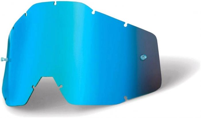 100% Accuri / Racecraft Strata Anti-Fog Lens – Blue Mirror