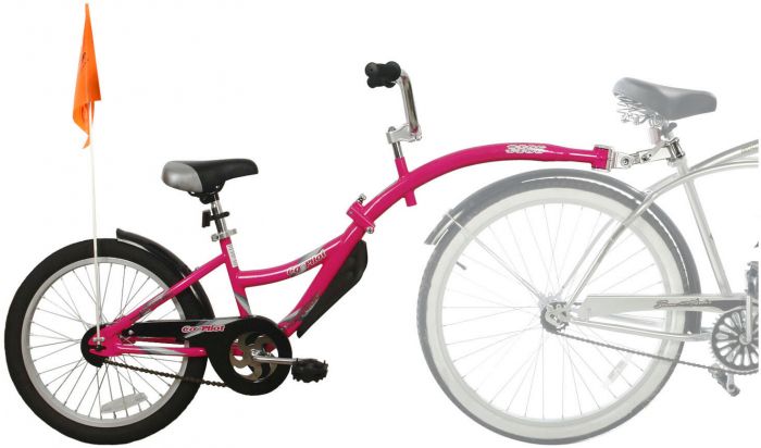 WeeRide Co Pilot Kids Tagalong Trailer Bike – Pink