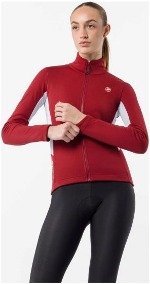 Castelli Entrata 2 Womens Jacket – Garnet / Silver Grey