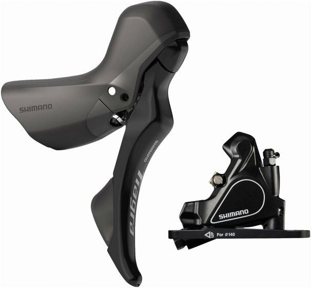 Shimano Tiagra ST-R4020 STI Lever With BR-RS405 Flat Mount Caliper