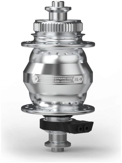 SP SL-9 Dynamo Disc Front Hub – Silver