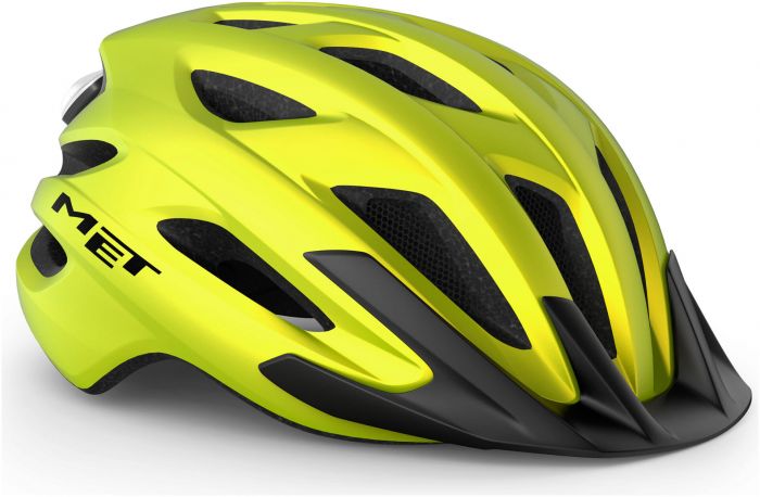 MET Crossover Helmet – Lime Yellow Metallic / Matt