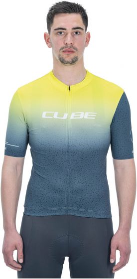 Cube Blackline Race Short Sleeve Jersey – Yellow / Grey
