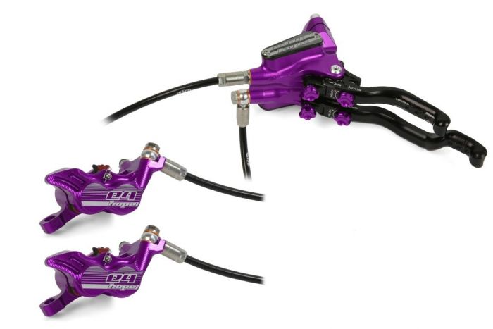 Hope Tech 3 Duo E4 Front and Rear Disc Brake – Purple