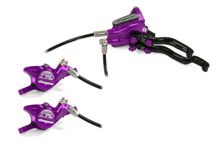 Hope Tech 3 Duo X2 Front and Rear Disc Brake – Purple