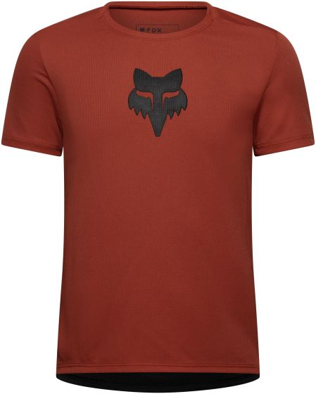Fox Youth Ranger Fox Head Kids Short Sleeve Jersey – Dark Orange