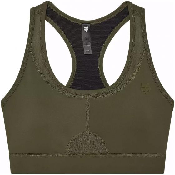 Fox Motive Womens Sports Bra – Olive Green